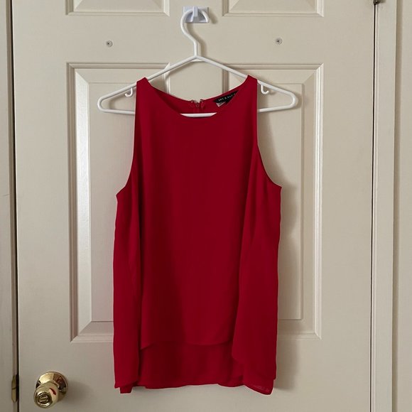 Zac & Rachel Flowy Red Sleeveless Top Size Small - Picture 1 of 4